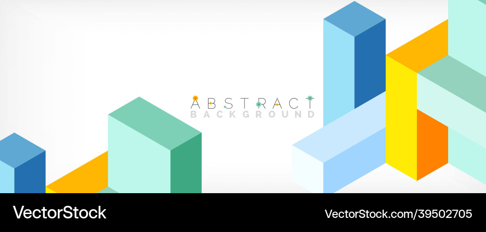 Abstract background 3d cubes cubic elements vector image