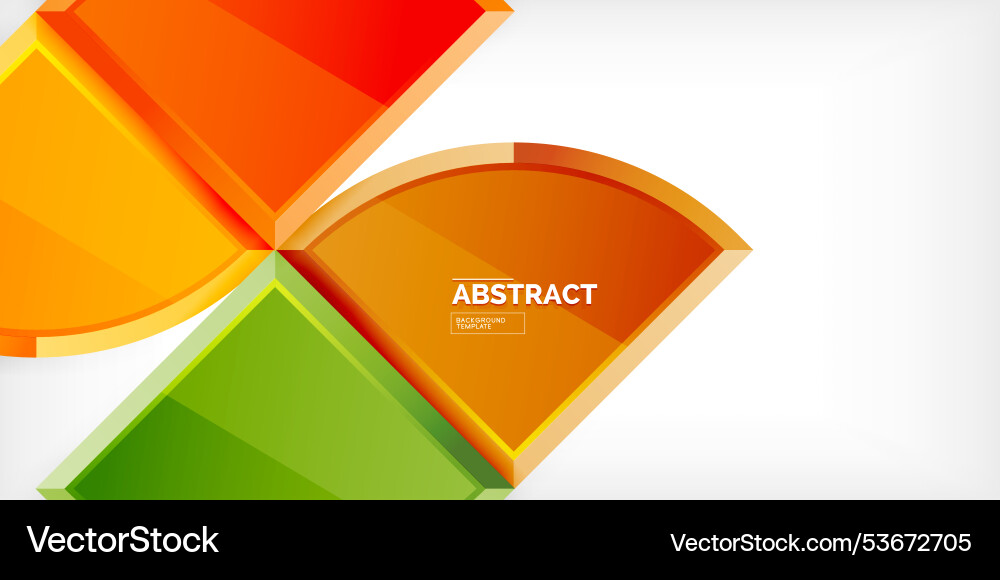 Abstract background - circles and round triangles Vector Image