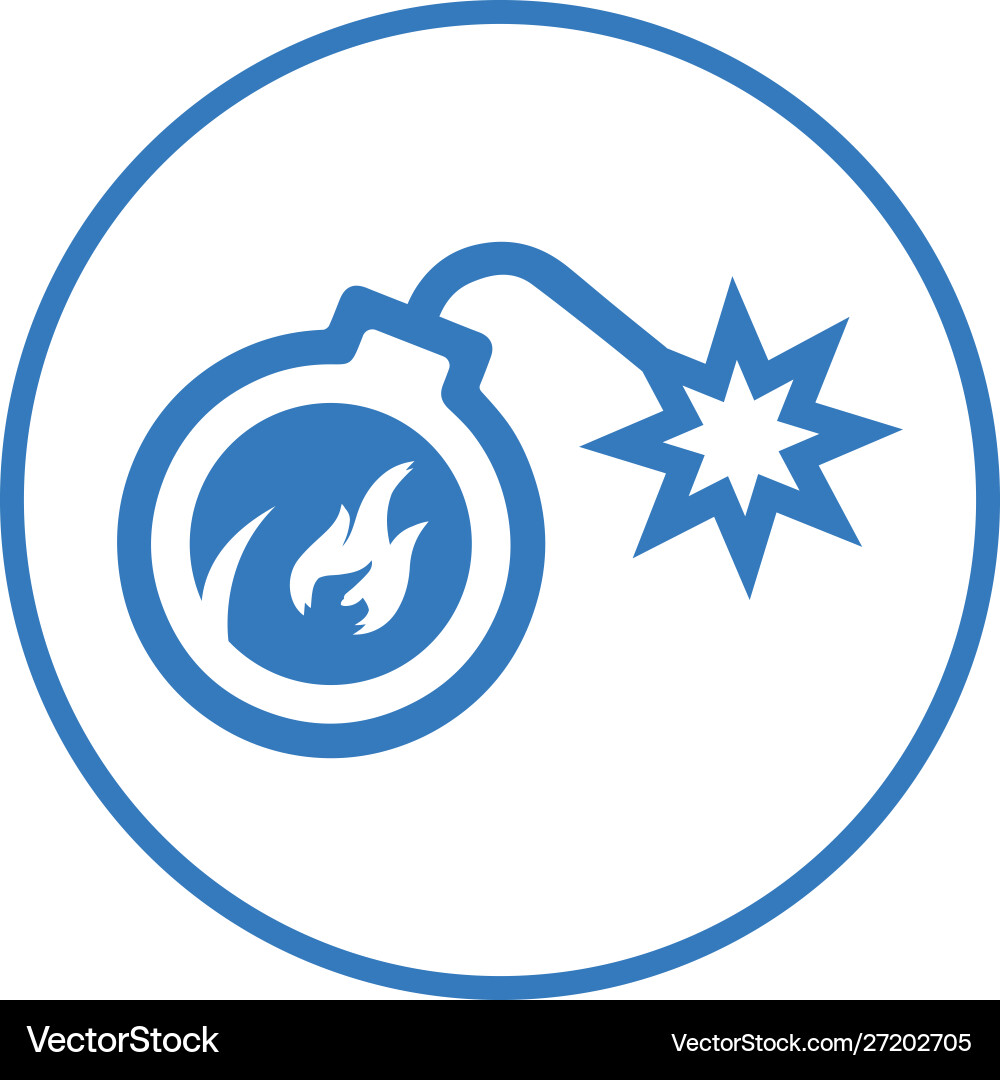 Bomb attack exploding dynamite tnt icon vector image