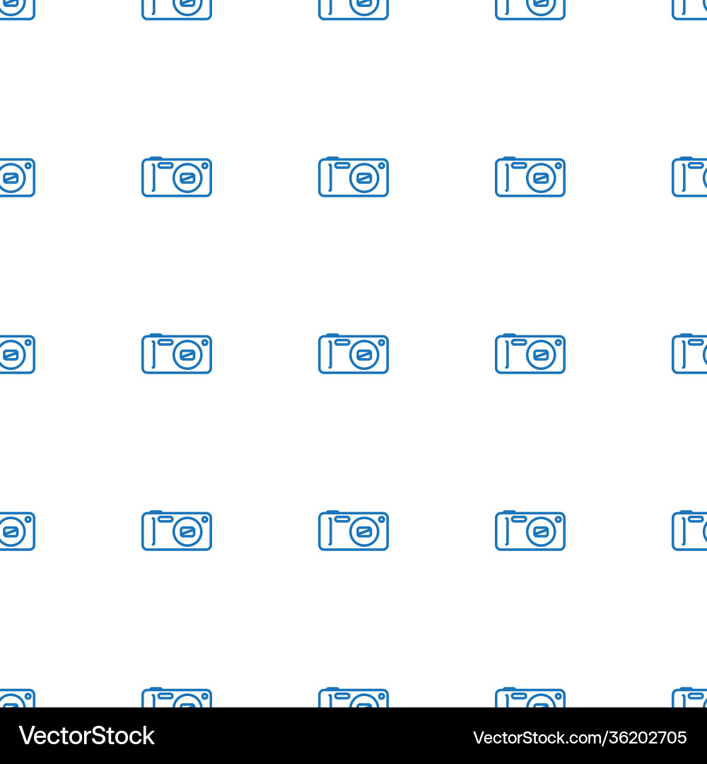 Camera icon pattern seamless white background Vector Image