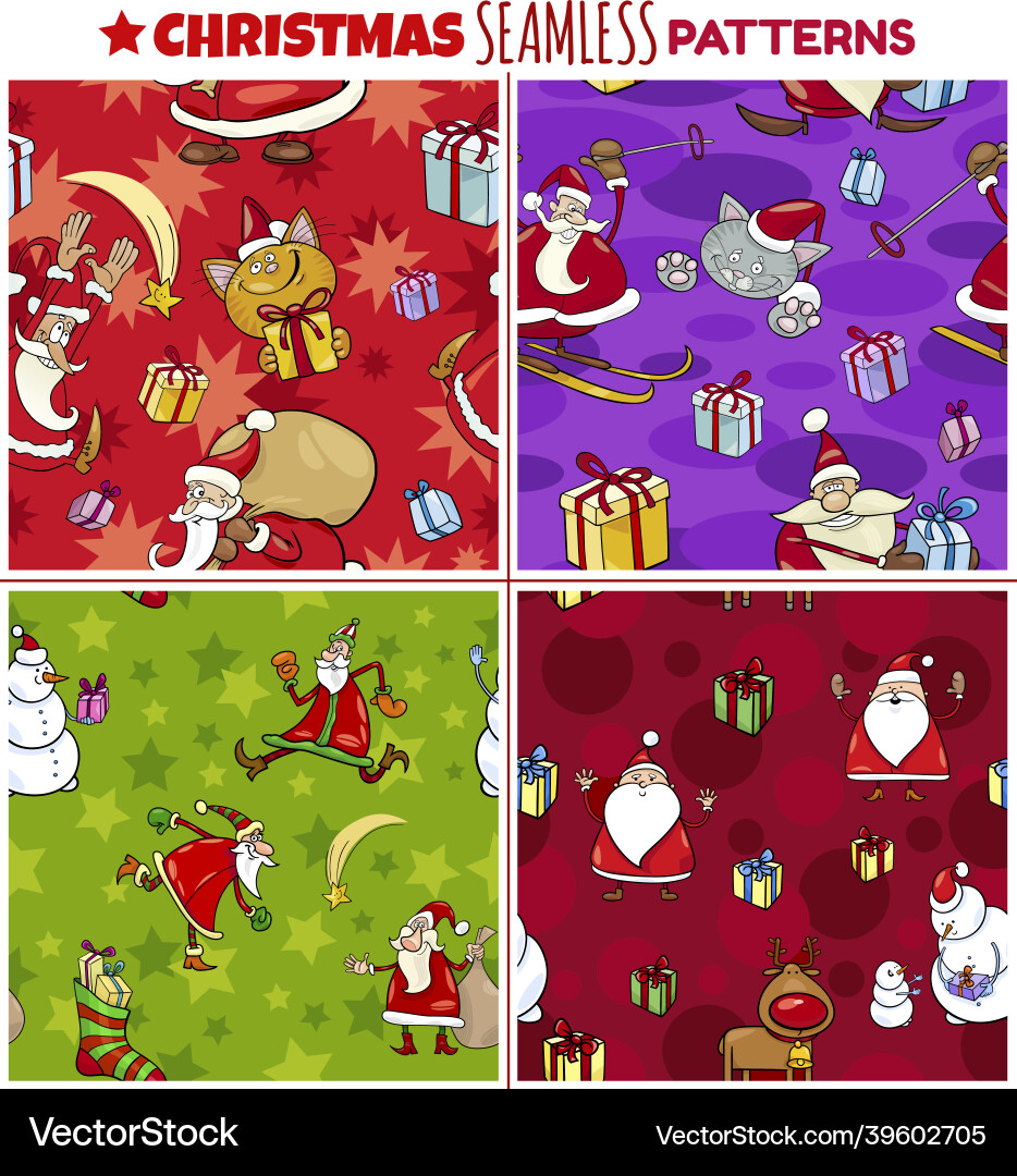 Cartoon nahtlose Muster mit Weihnachten Cartoon nahtlose Muster mit Weihnachten vektorbild