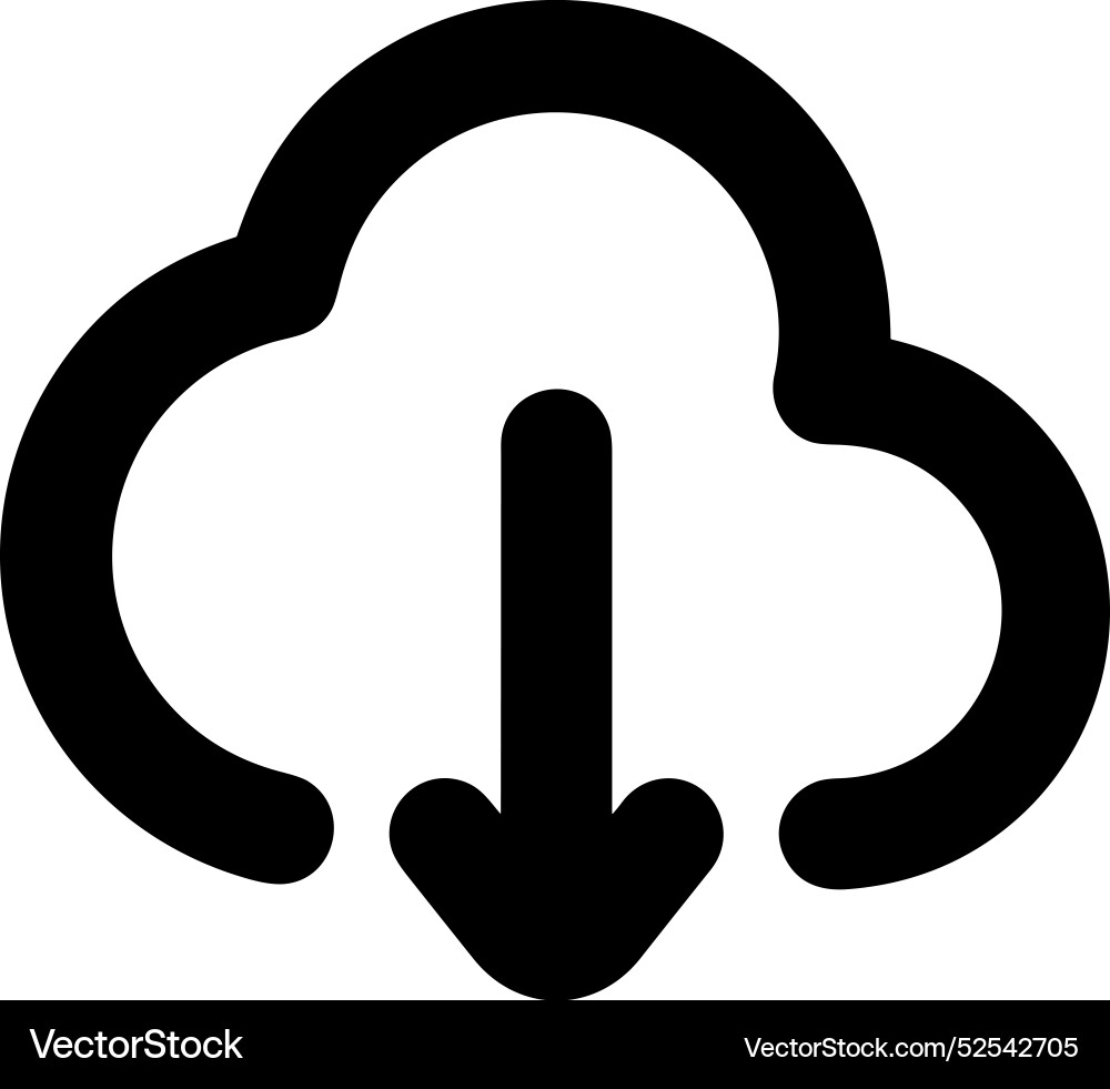 Cloud storage icon symbol image of the hosting Vector Image