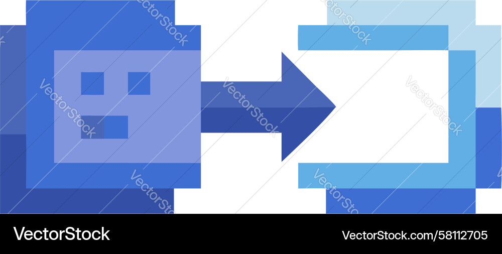 Data Flow Between Blocks Vector Image