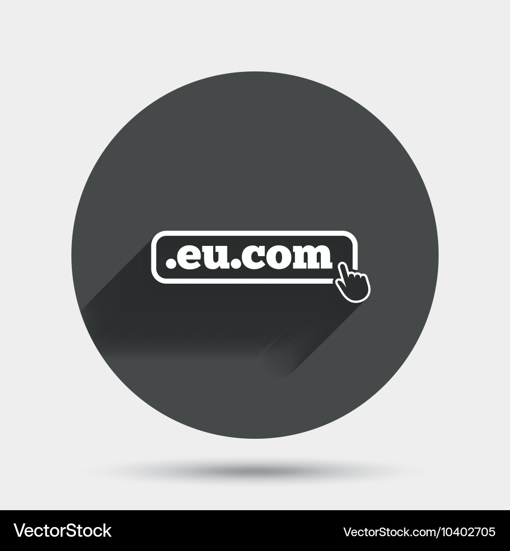 Domain eucom sign icon internet subdomain vector image