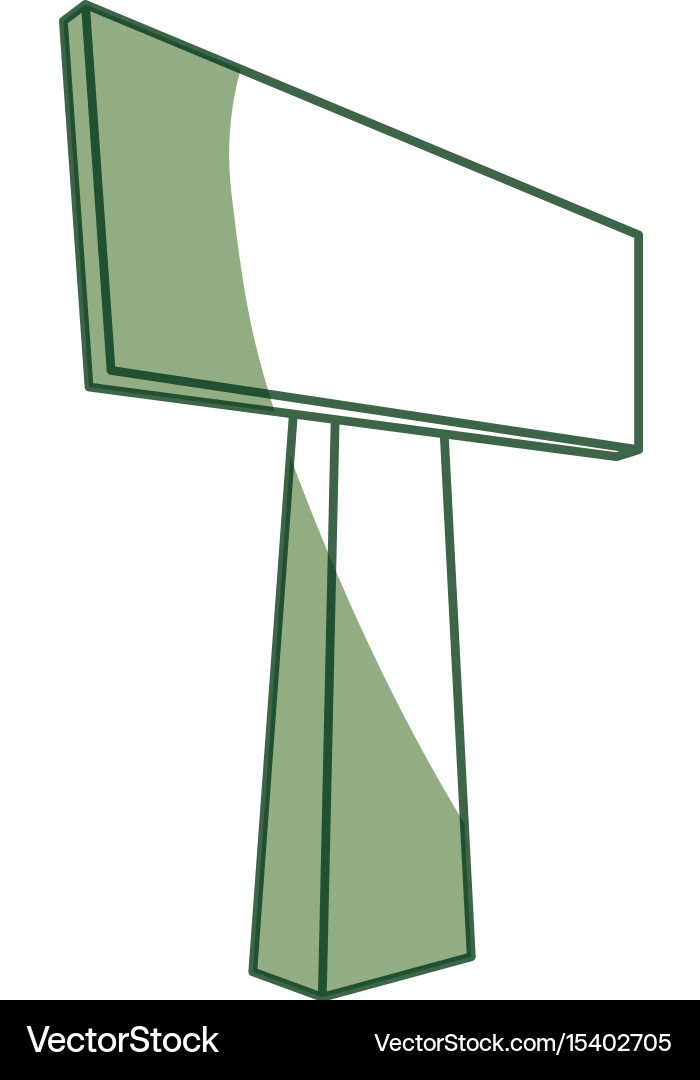 Empty signpost isolated vector image