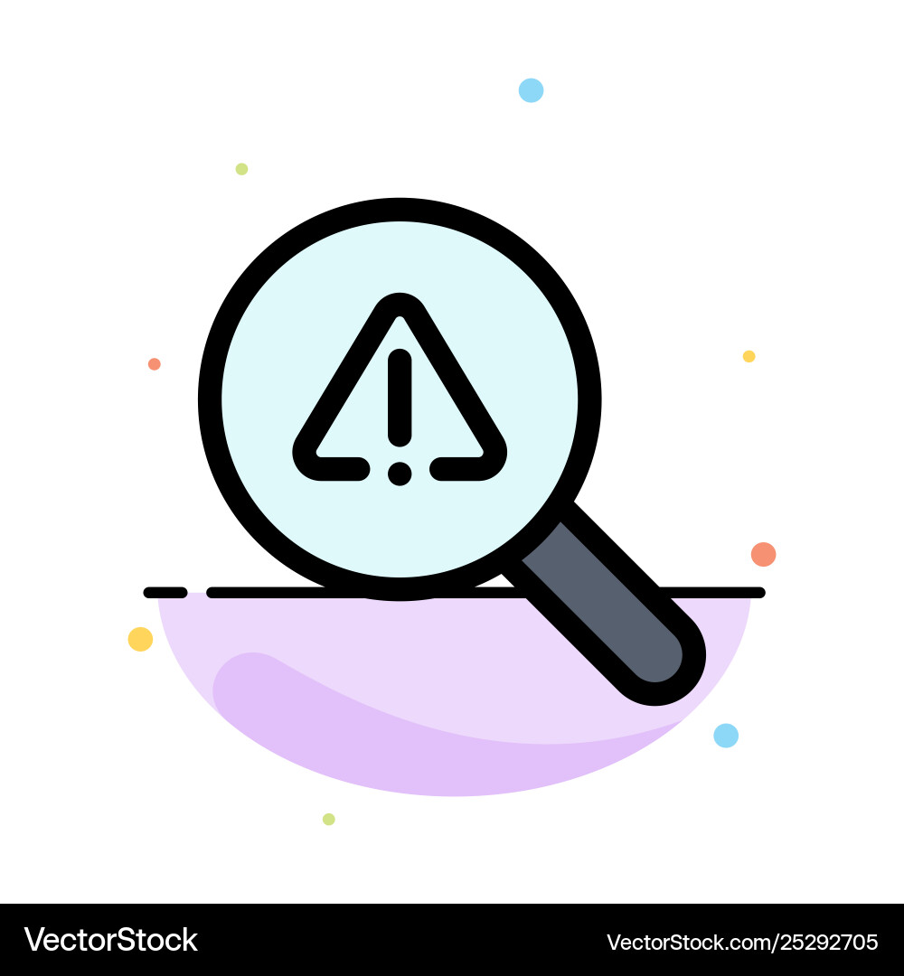 Find search view error abstract flat color icon vector image