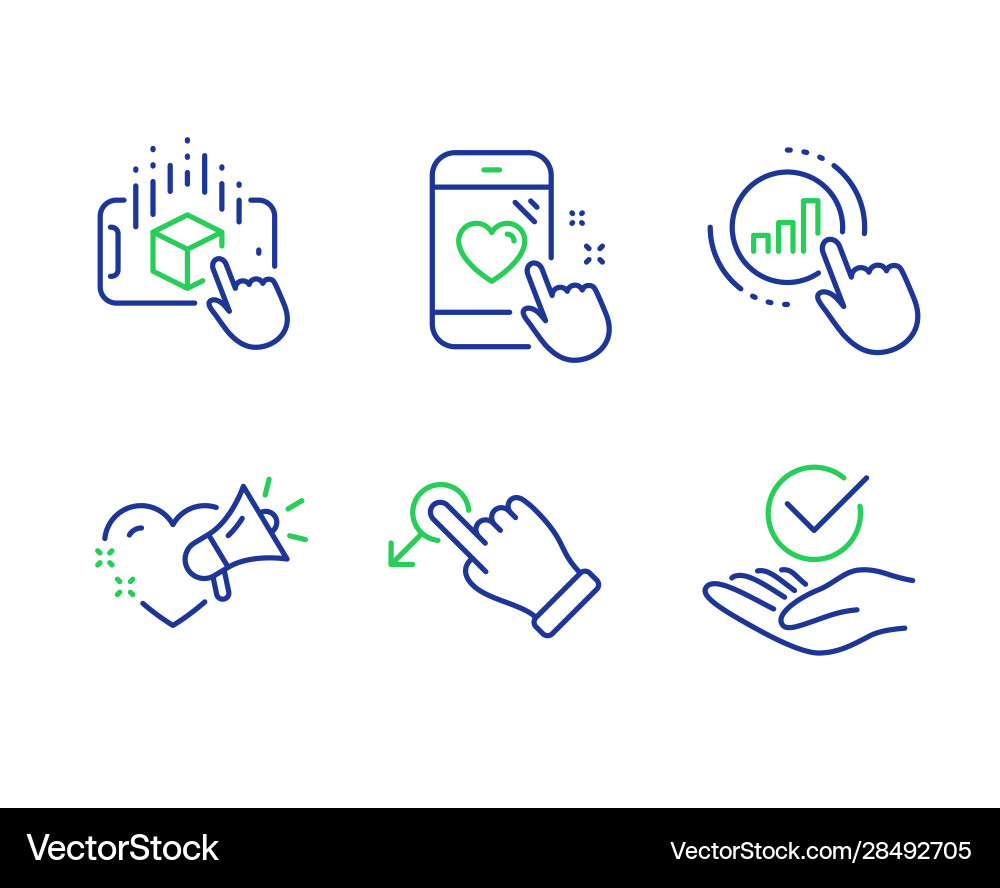 Love message augmented reality and drag drop Love message augmented reality and drag drop Vector Image