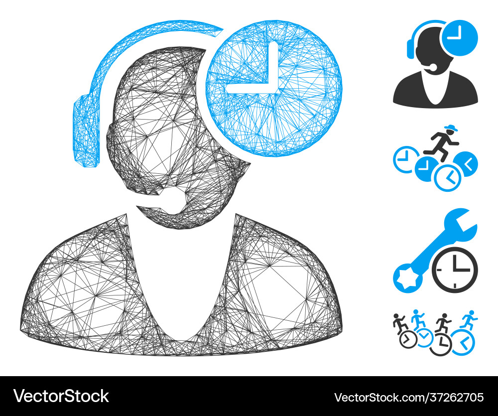 Network operator time mesh Network operator time mesh vector image