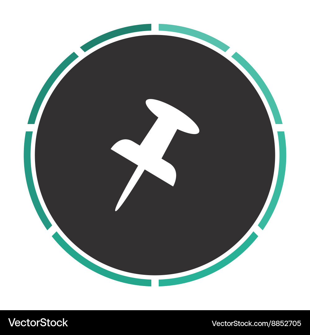 Push pins computer symbol Push pins computer symbol Vector Image