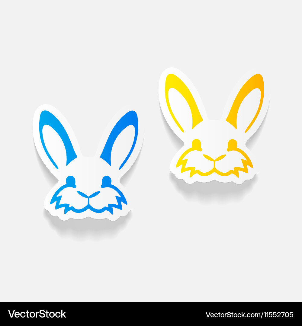 Realistic design element easter rabbit Vector Image