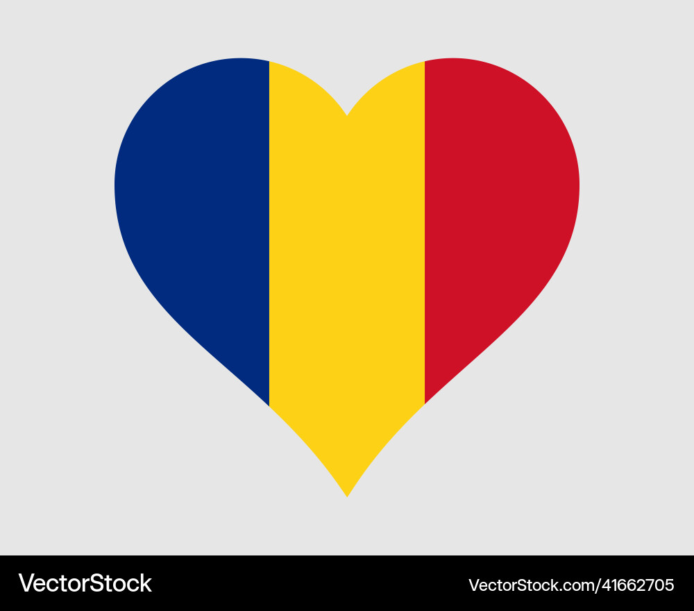 Rumänisch herz flag romanisch liebe form icon sign Rumänisch herz flag romanisch liebe form icon sign vektorbild