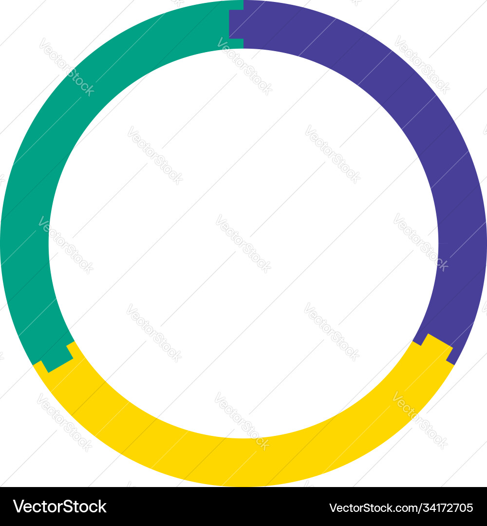 Segmented circles from 2 to 20 parts circular Segmented circles from 2 to 20 parts circular vector image