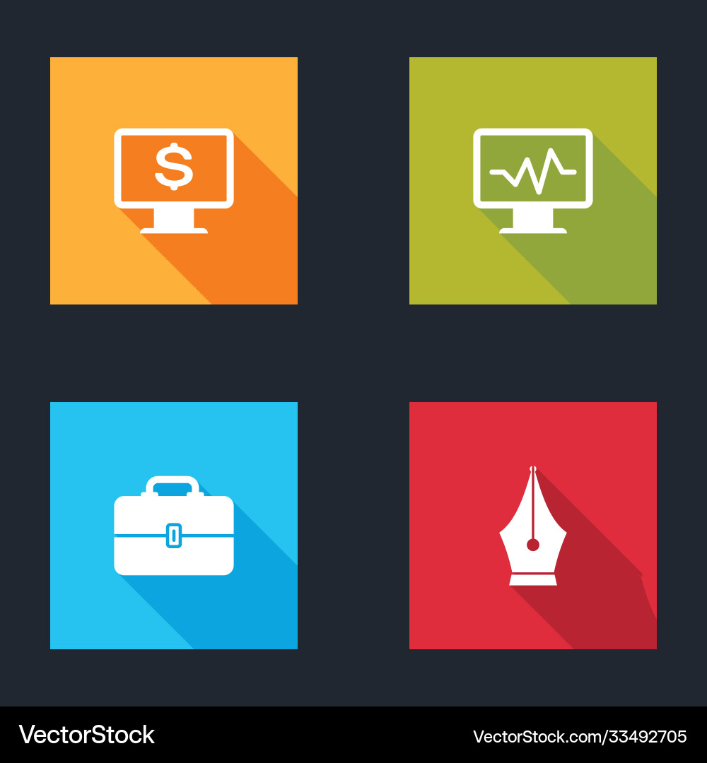 Set monitor with dollar cardiogram toolbox Set monitor with dollar cardiogram toolbox Vector Image