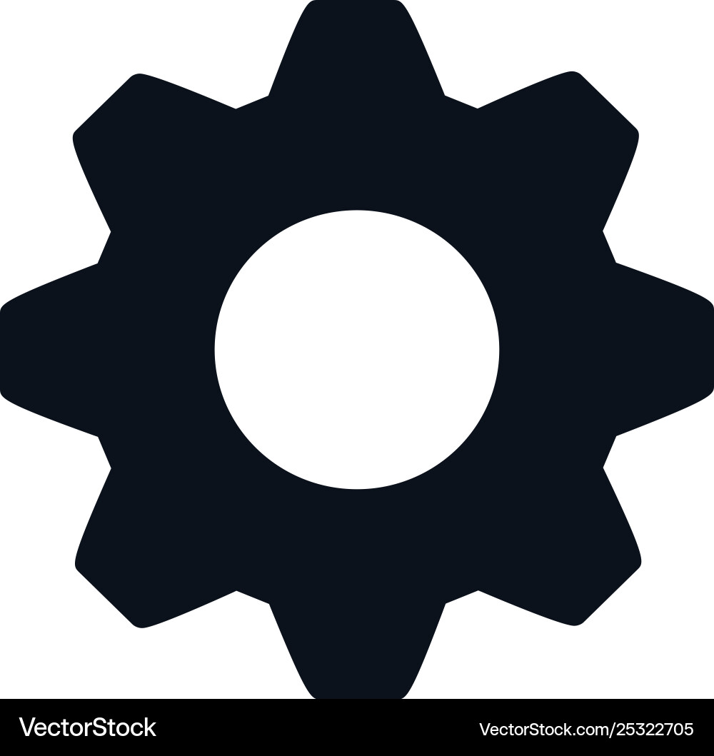 Setting icon isolated on white background Setting icon isolated on white background Vector Image