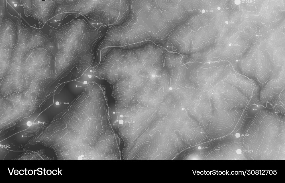 Terrain big data visualization futuristic map Terrain big data visualization futuristic map vector image