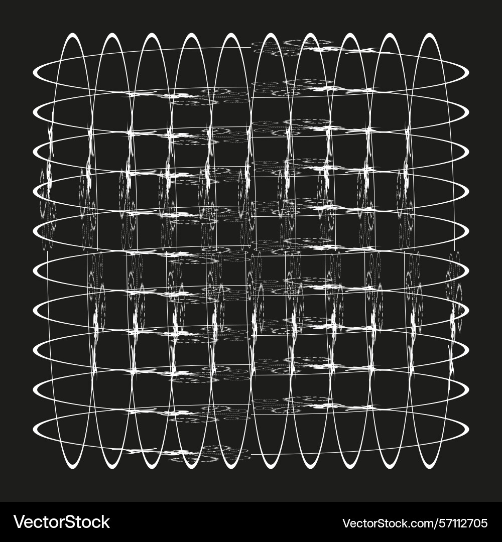 Wavy grid pattern distorted mesh texture abstract vector image