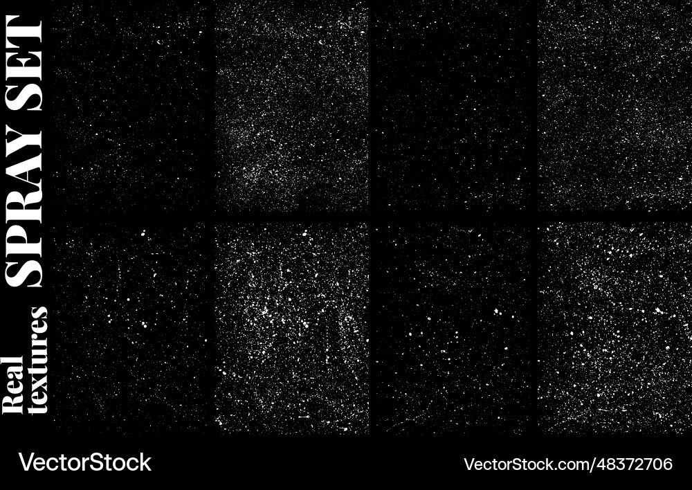 Collection of textures splashes a4 format real Collection of textures splashes a4 format real vector image