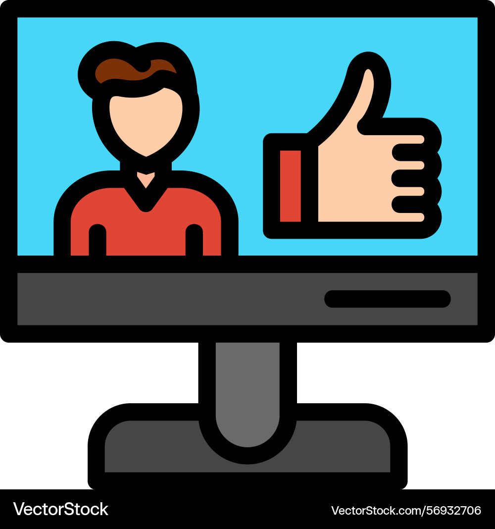 Customerrating line filled style icon design Vector Image