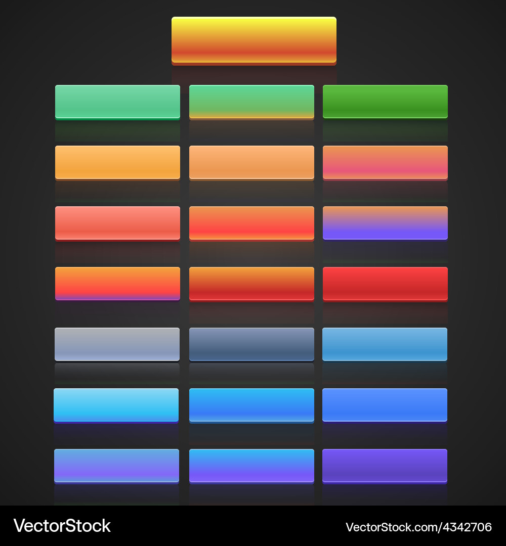 Flat user interface set for website Vector Image