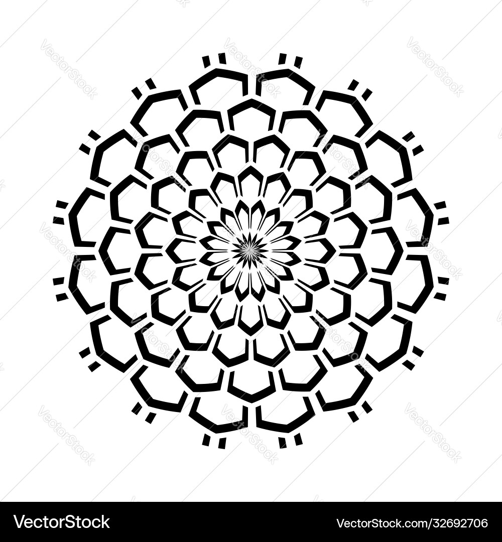Geometric pattern in circle shape Geometric pattern in circle shape vector image