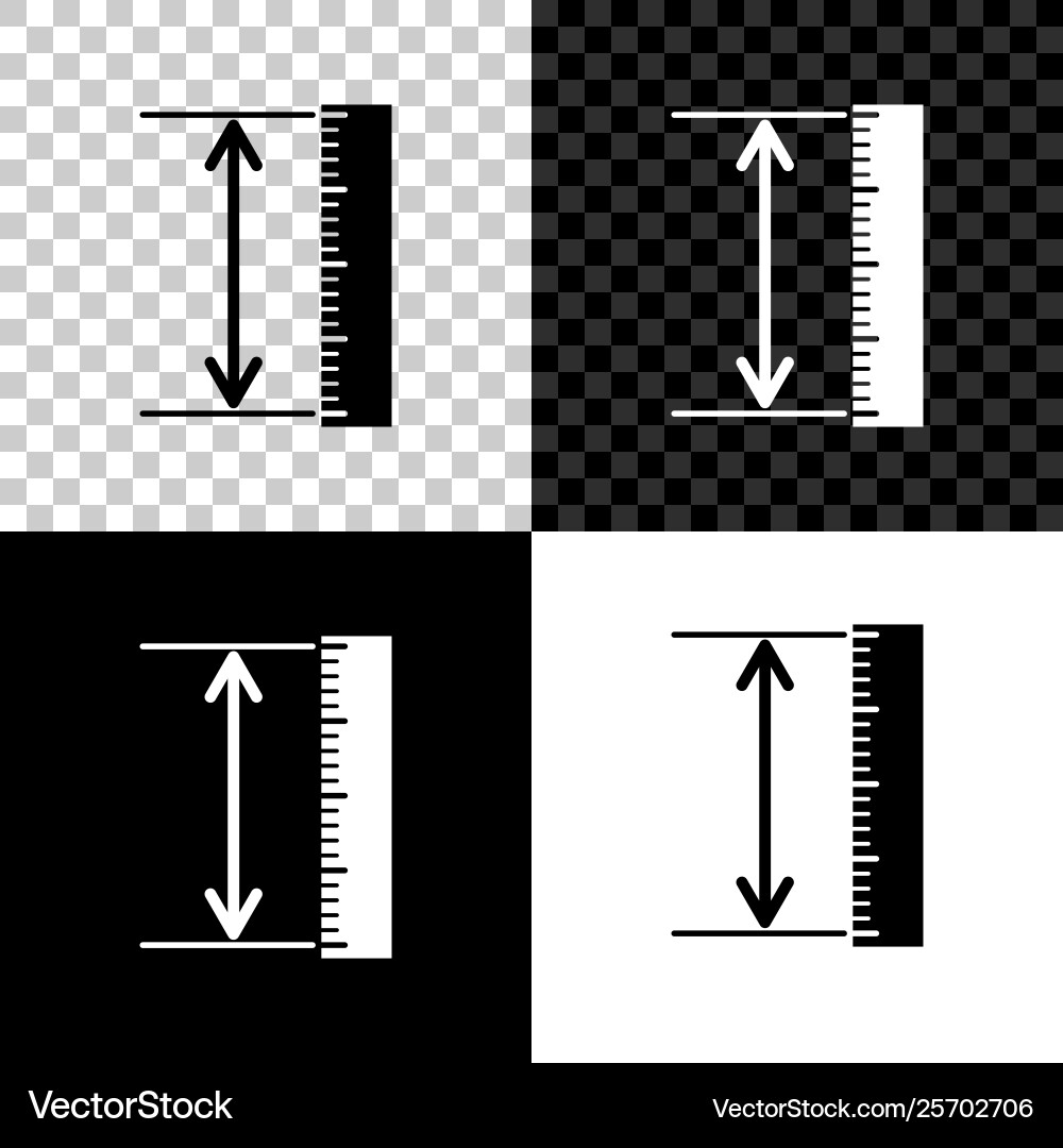 Measuring height and length icon isolated Measuring height and length icon isolated vector image