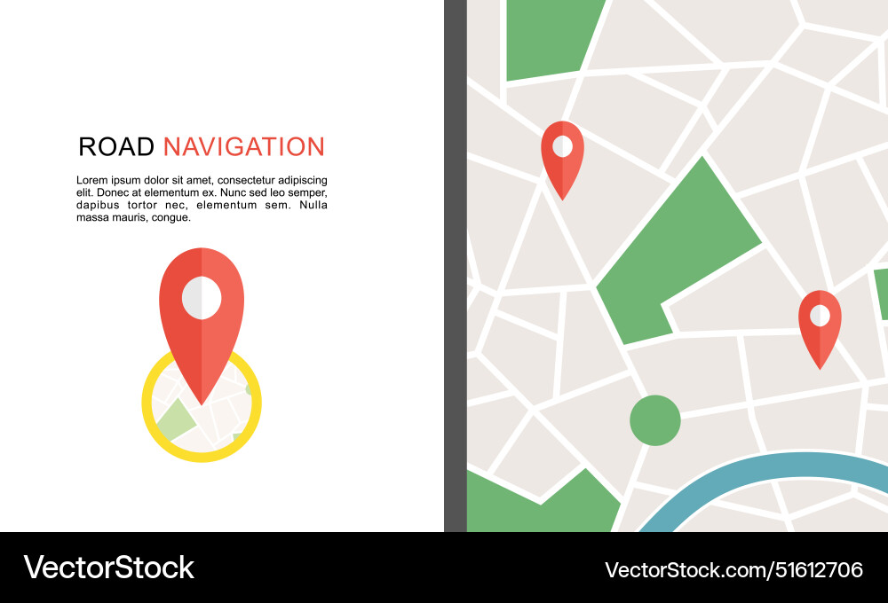 Navigationskonzept mit Pinpointer Navigationskonzept mit Pinpointer Vektorbild