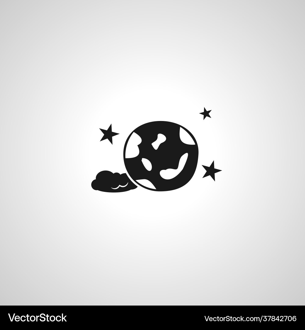 Planet in space simple icon vector image