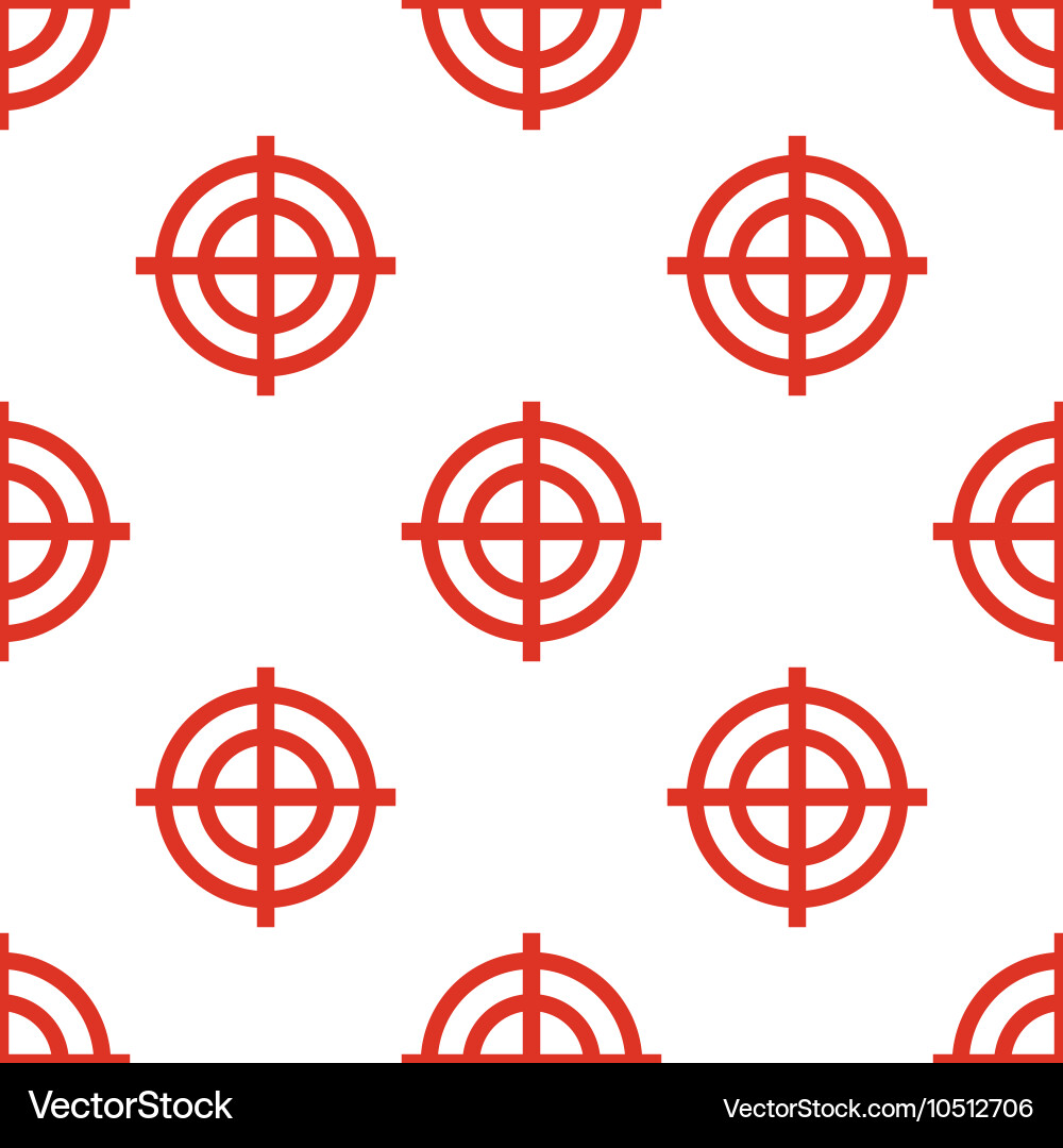 Red Target Seamless Pattern vector image