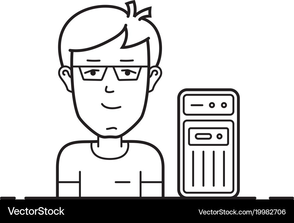 Server hosting support vector image