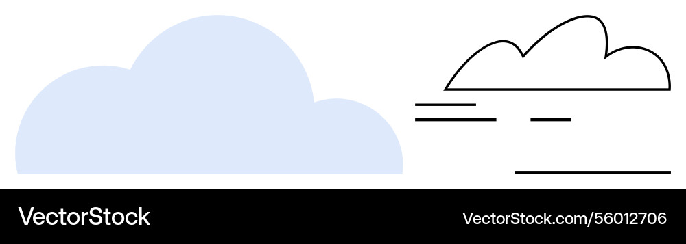 Simplified cloud forms representing static Simplified cloud forms representing static vector image