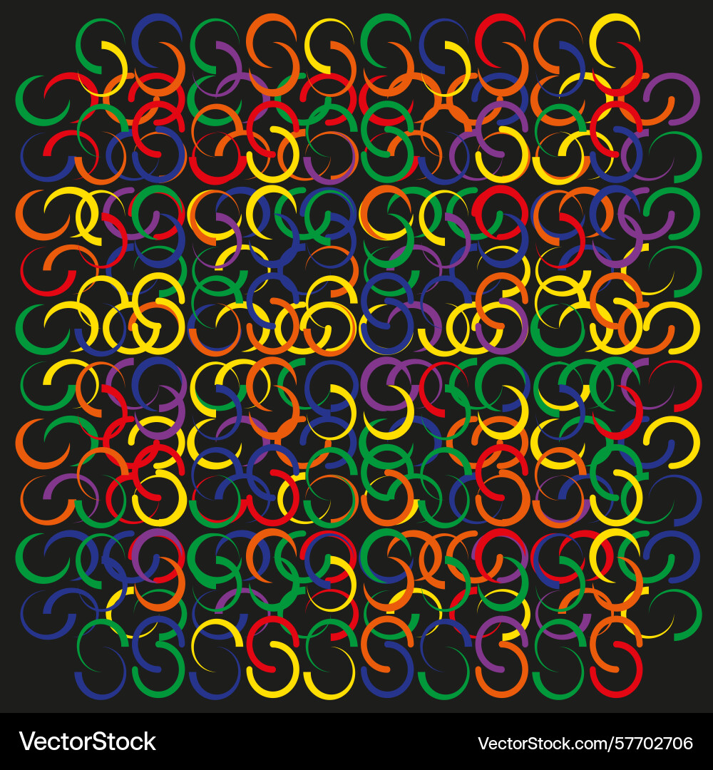 Vivid swirl pattern multicolor loop mosaic Vivid swirl pattern multicolor loop mosaic vector image