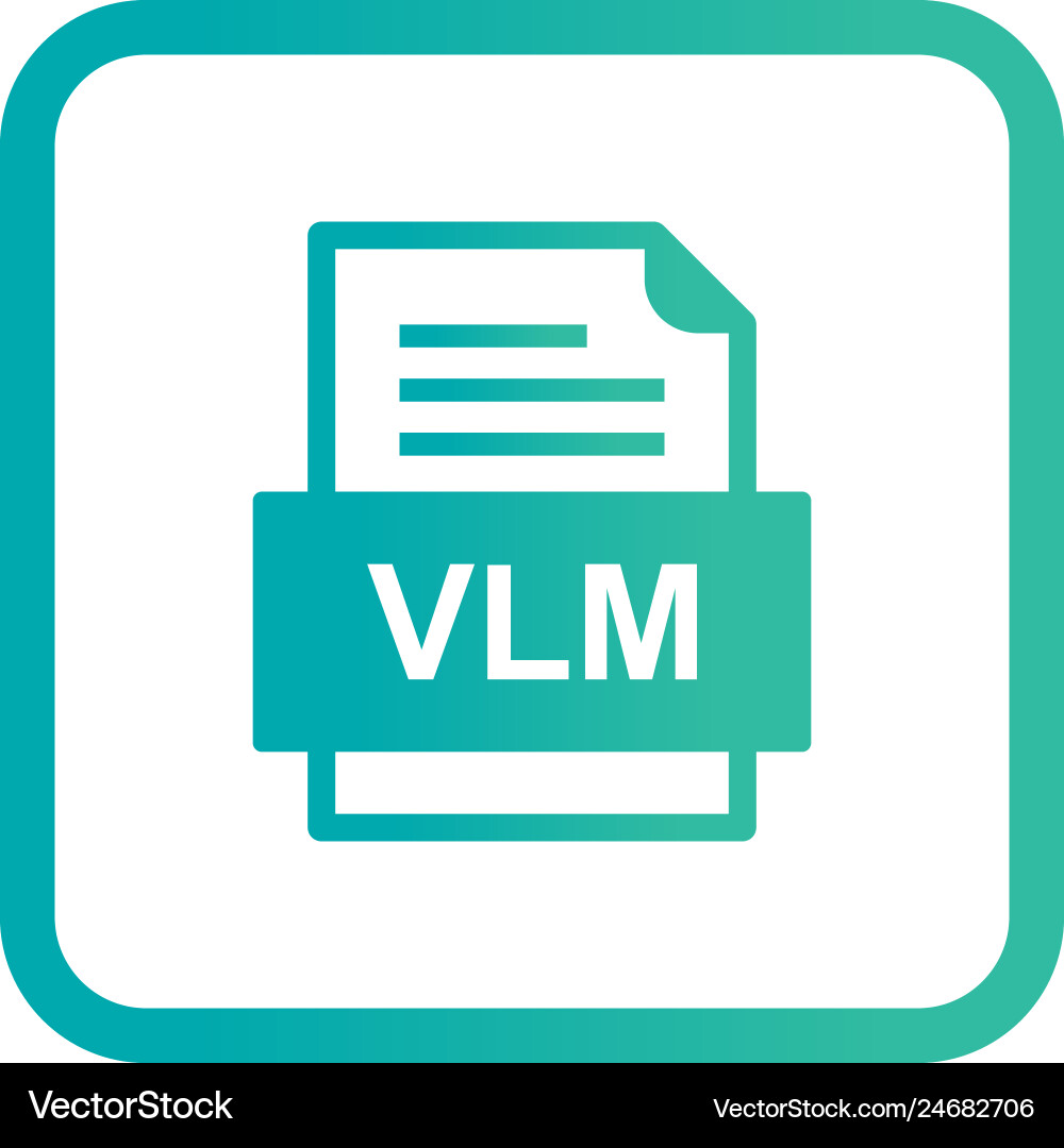 Vlm file document icon vector image