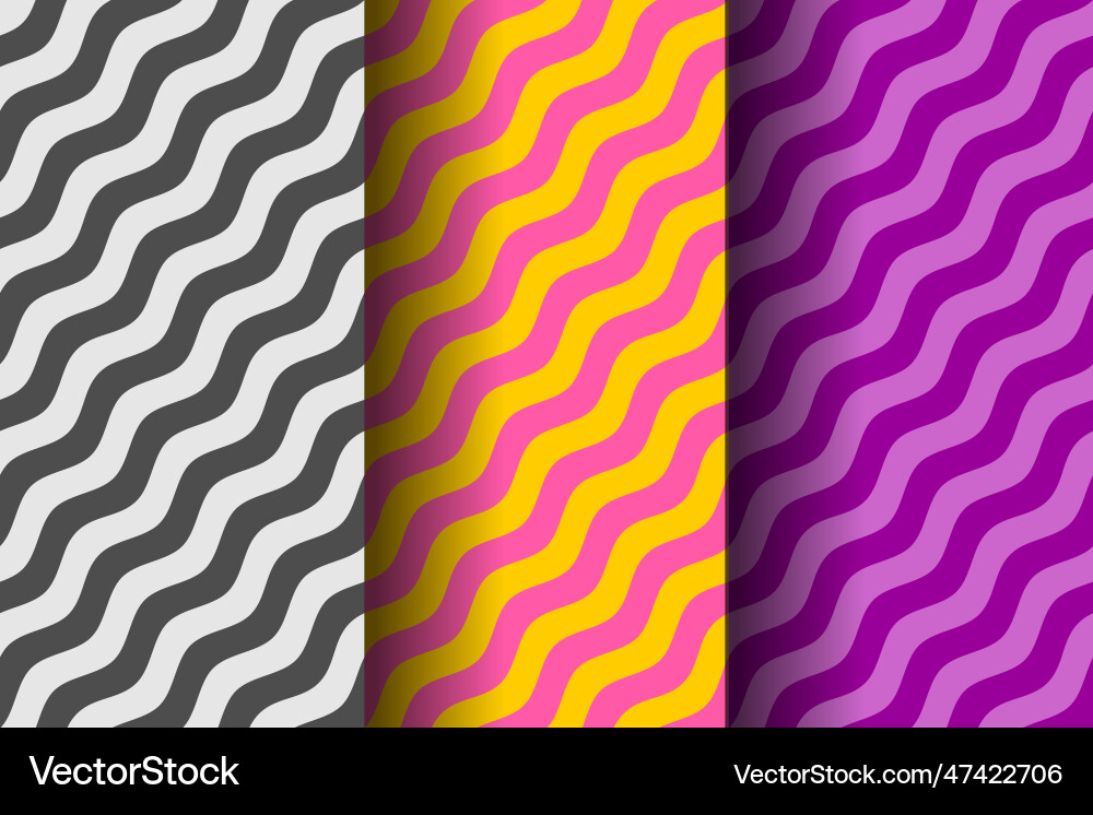 Wavy lines diagonal seamless pattern background Vector Image