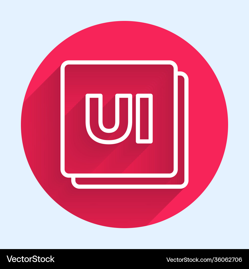 White line ui or ux design icon isolated with long White line ui or ux design icon isolated with long vector image