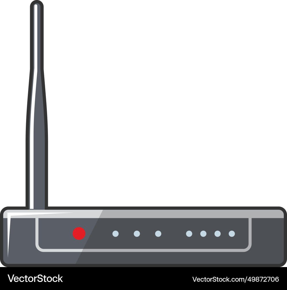 Wireless router icon in flat style Wireless router icon in flat style vector image