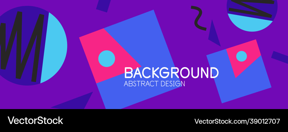 Abstract background blocks lines triangles vector image