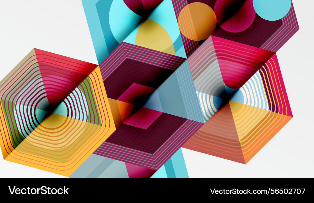 Abstract geometric composition lines create depth Vector Image
