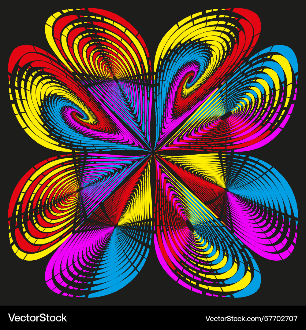 Abstract pattern collection geometric swirl vector image