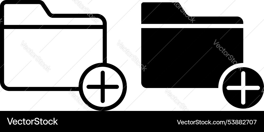 Create folder icon set vector image