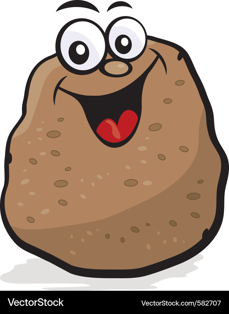 Cute Smiling Potato Cartoon vector image