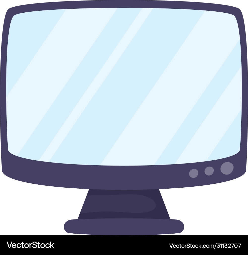 Desktop computer monitor isolated icon Desktop computer monitor isolated icon Vector Image