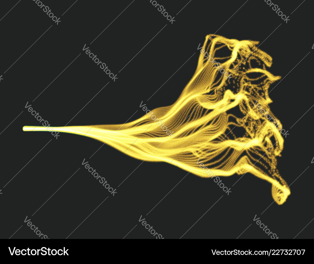 Dynamic Water Particle Stream Vector Image