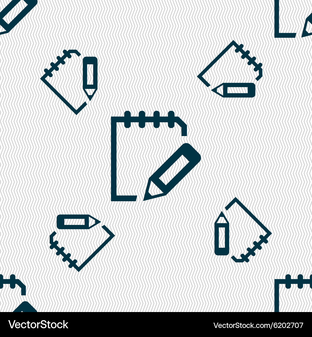 Edit document sign icon seamless pattern Vector Image