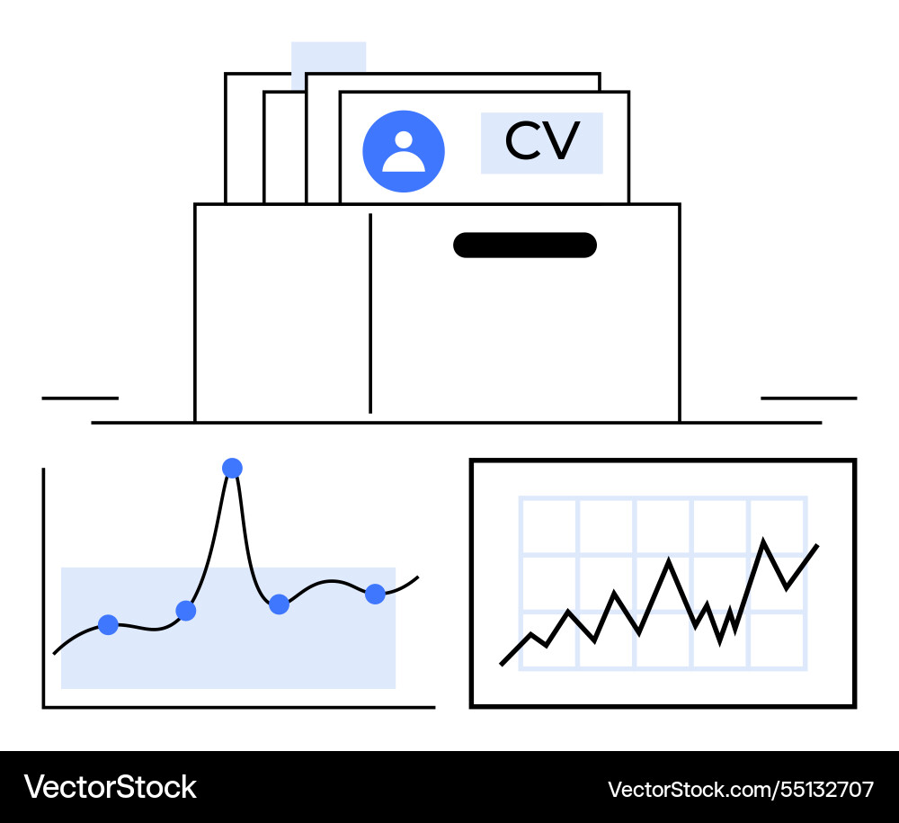 Efficient talent acquisition with data analytics Efficient talent acquisition with data analytics vector image