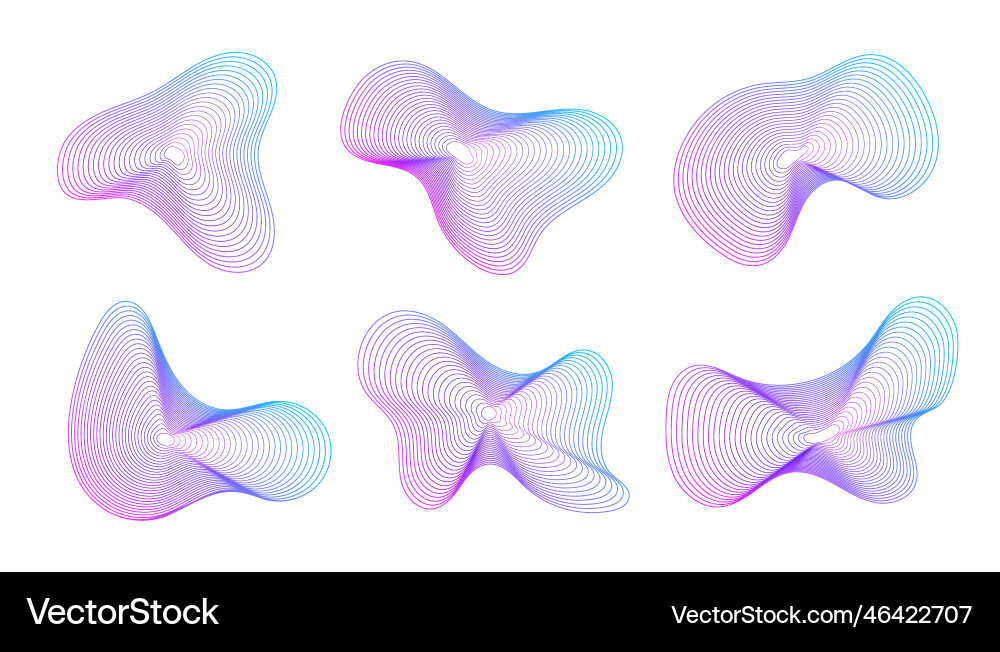 Fluid Amorphous Shapes - Abstract Lines vector image