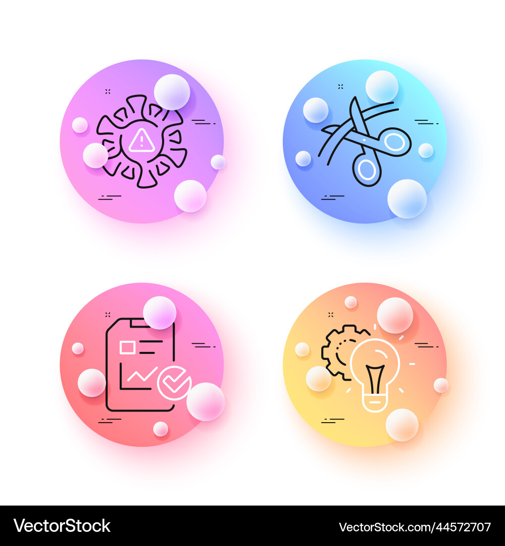 Idea gear report checklist and scissors minimal Idea gear report checklist and scissors minimal Vector Image