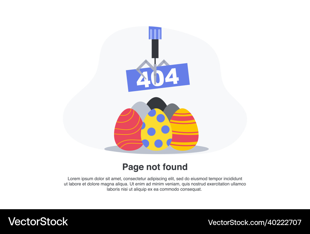 Internet network warning 404 error page or file Internet network warning 404 error page or file Vector Image