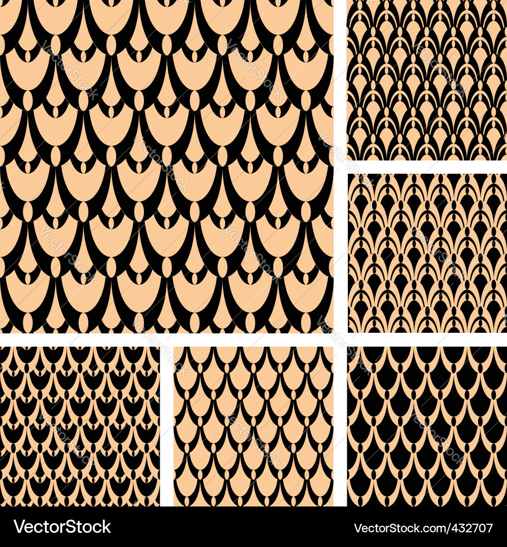 Intricate Pattern Tile Set vector image