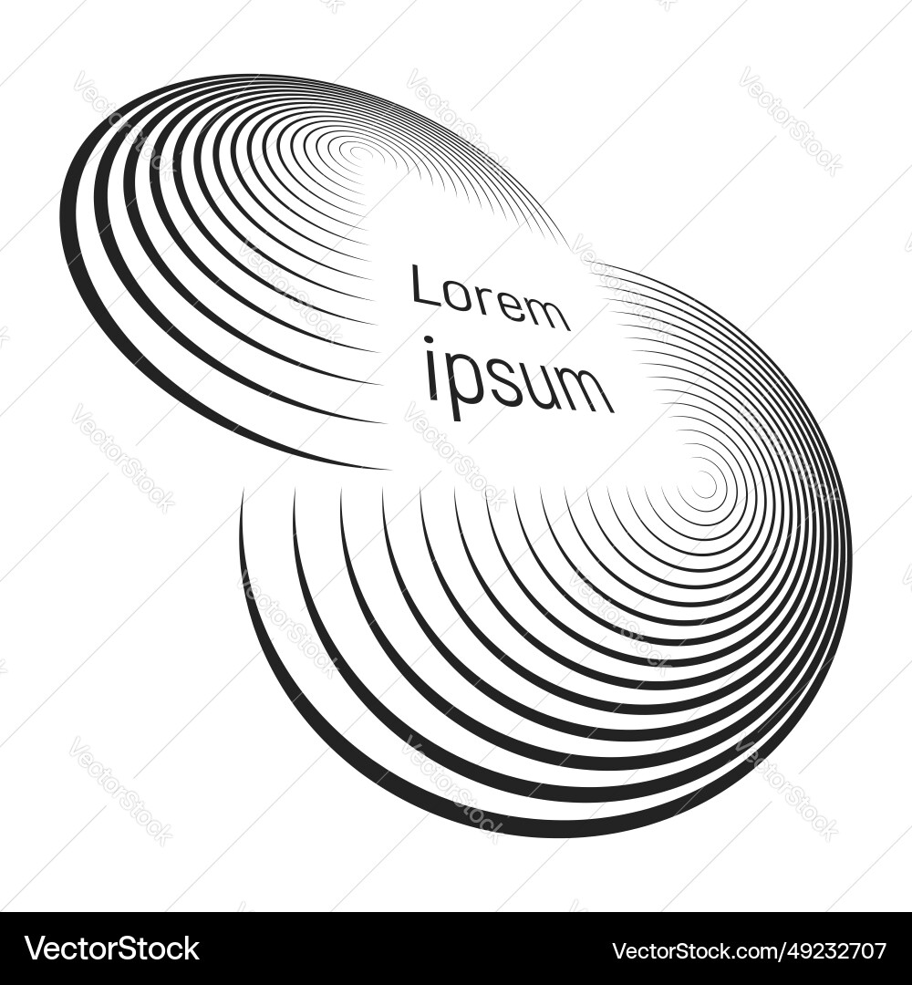 Lines in circle shapes halftone design element Lines in circle shapes halftone design element vector image