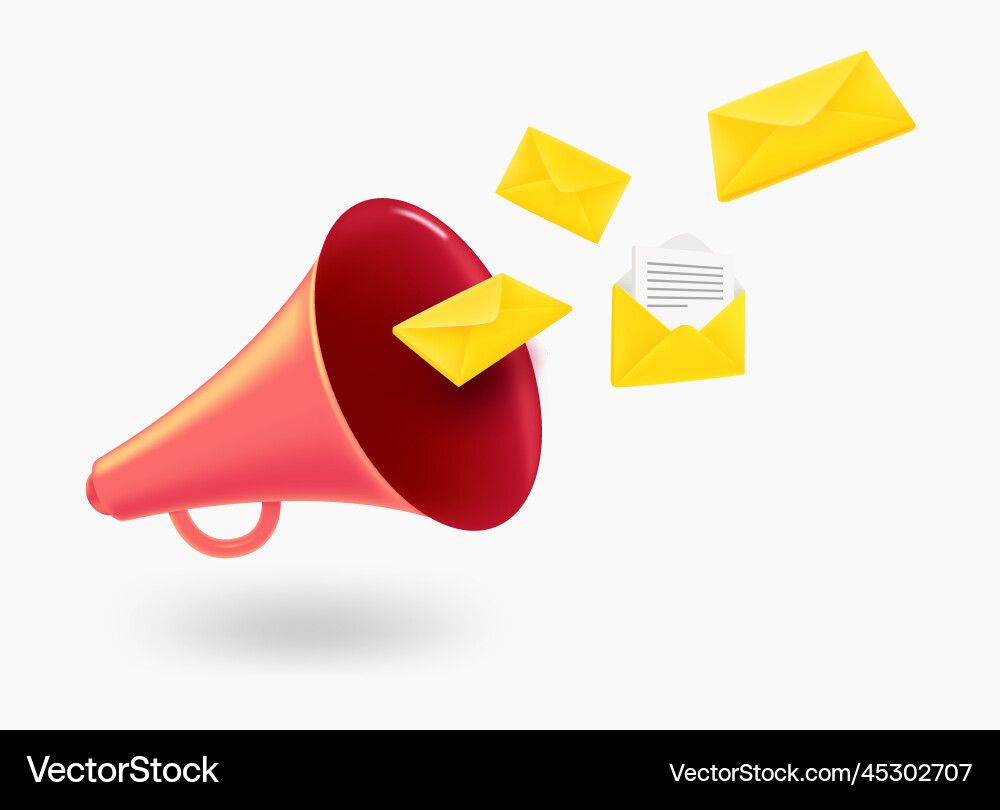 Loudspeaker with Message Alerts vector image